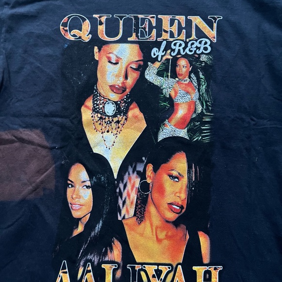 AALIYAH THE QUEEN OF R&B RAP HIP HOP T SHIRTS Shirt Tee Short Sleeve Graphic L - Picture 7 of 8